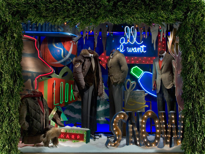Bergdorf Goodman Christmas Display Signage