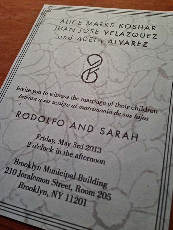 S&amp;R Wedding Invite